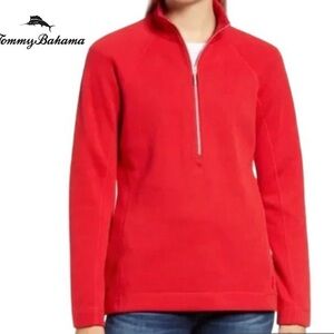 🏝️Tommy Bahama Red Casual Half Zip Jacket
